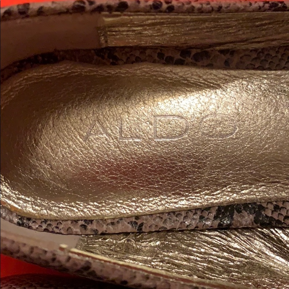 ALDO SNAKE PRINT FLATS SHOES LEATHER SIZE 6 - Picture 5 of 15